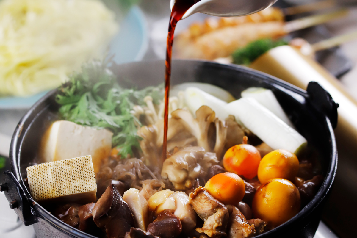 鶏のすき焼きコース